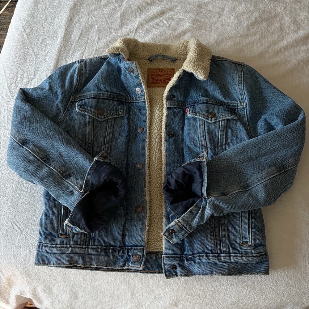 Levi's Blue Denim Jacket with Sherpa Lining